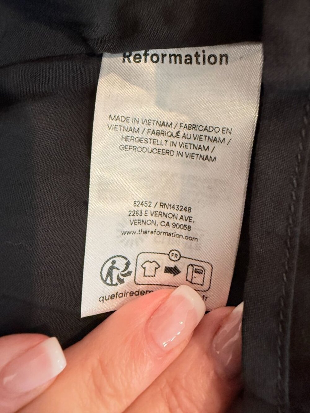 Reformation Oaklyn Linen Mini Dress Black NWT - Size 4 - Picture 7 of 9